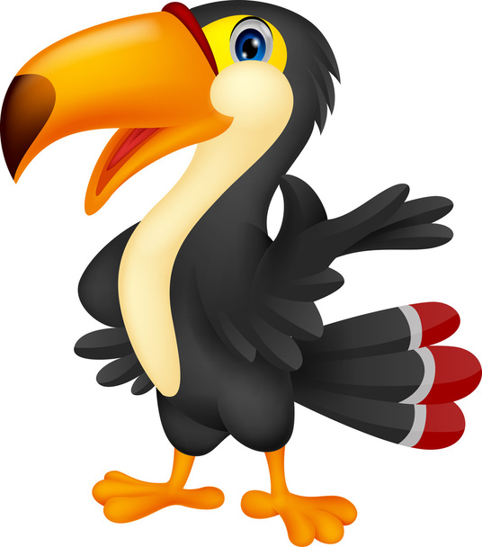 Toucan πουλιών κινούμενων σχεδίων - Διάνυσμα, εικόνα