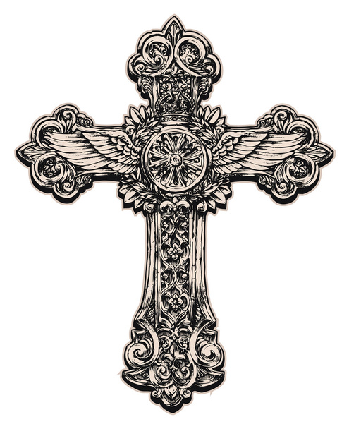 podrobné kříž ilustrace - Vektor, obrázek
