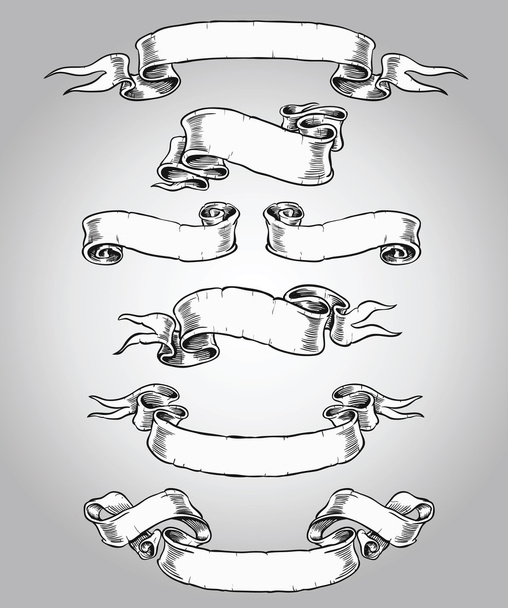 Rouleaux dessinés à la main
 - Vecteur, image