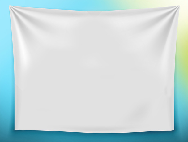 Белое знамя со складками
 - Фото, изображение