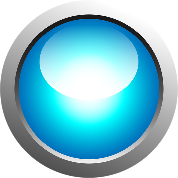 Blue Button - Vektor, kép