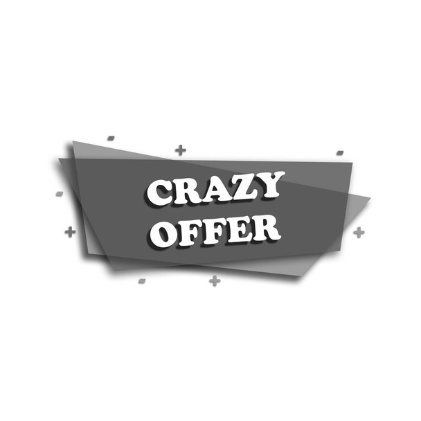 Crazy oferta-etykieta promocyjna-naklejka - Zdjęcie, obraz