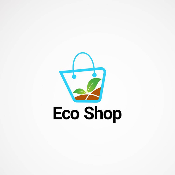 eco shop logo vector designs element, and template for company - Vektor, kép