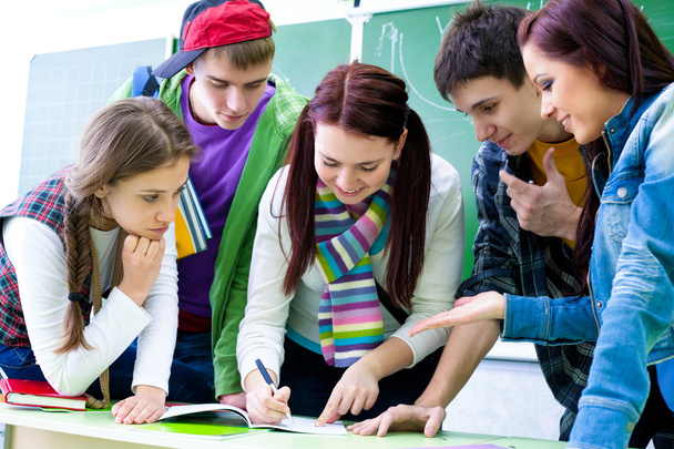 study group in classroom - Foto, Imagem