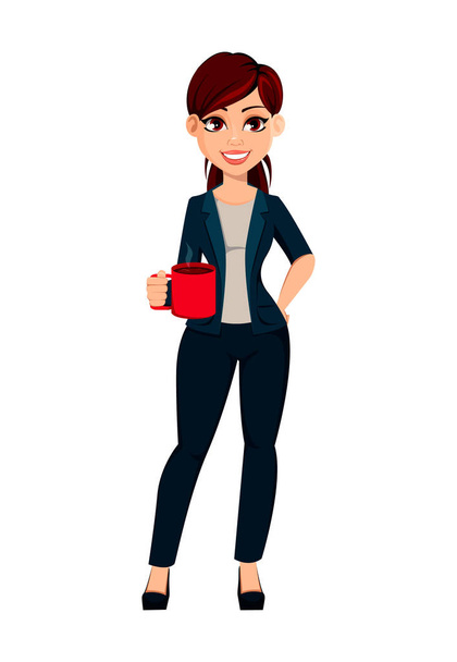 Young beautiful business woman  - Vector, Image
