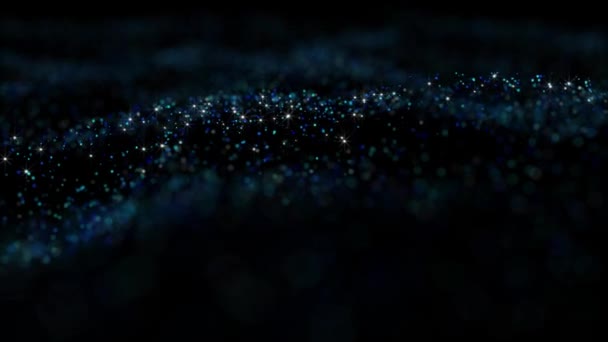 Animated background with particles with a shallow depth of focus. - Footage, Video