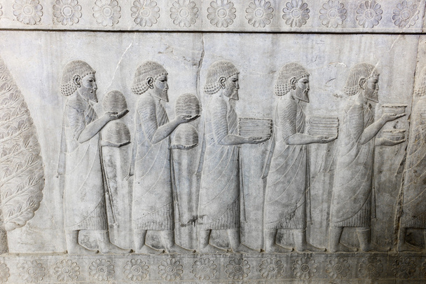 Bas-relief Persepolisissa, Iranissa
 - Valokuva, kuva