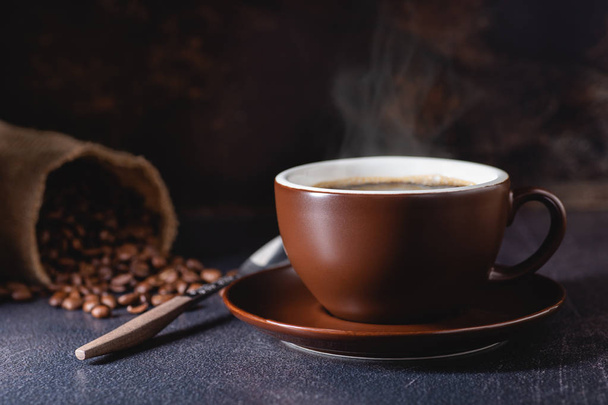 Steaming Cup of Coffee - Fotoğraf, Görsel