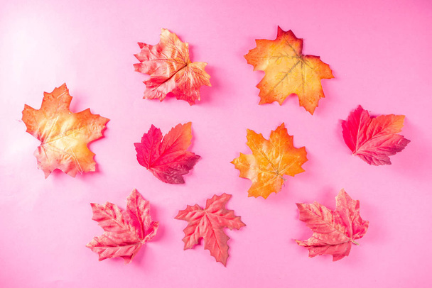 Simple autumn leaves pattern - Photo, Image