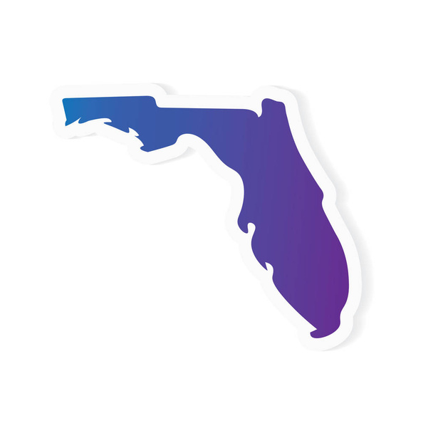 gradiente Florida mapa- vector ilustración
 - Vector, imagen
