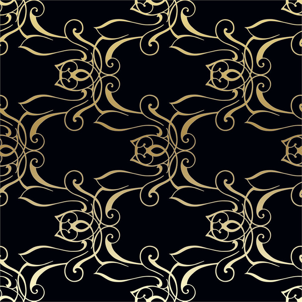 Vector vintage baroque ornament. Retro pattern antique style acanthus. Seamless pattern - Vektor, obrázek