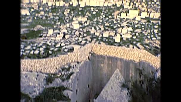Dolina Kidron cmentarz żydowski w Jerozolimie - Materiał filmowy, wideo