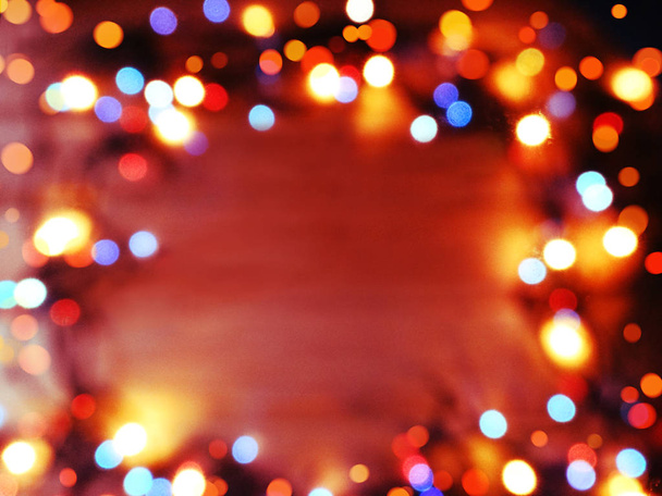 fondo abstracto suave borrosa navidad luces guirnalda
 - Foto, Imagen