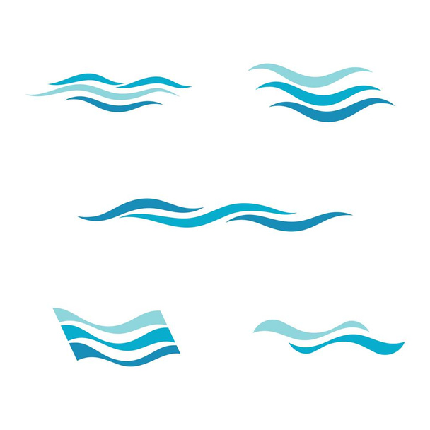 Wasserwellen-Symbolvektor - Vektor, Bild