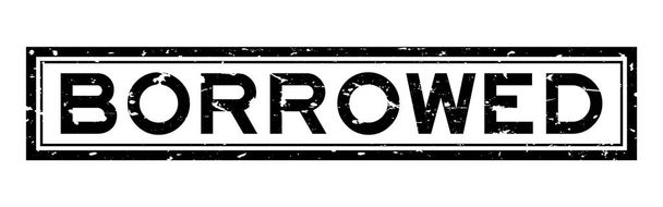 Grunge preto emprestado palavra selo de borracha no fundo branco
 - Vetor, Imagem