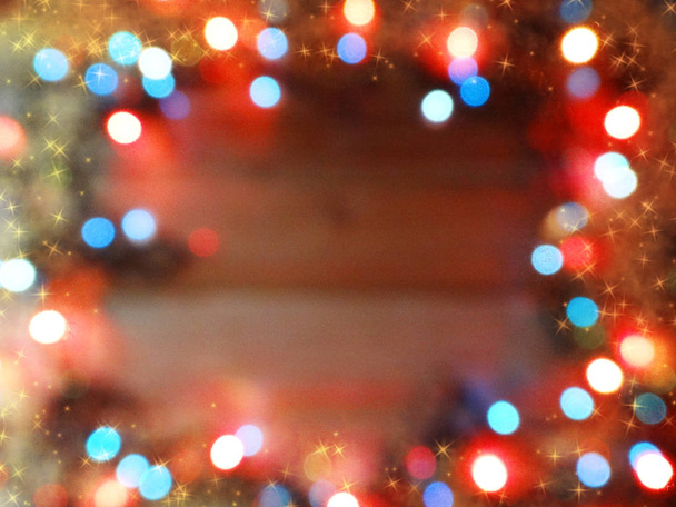 абстрактный фон мягкие размытые рождественские огни гирлянды
 - Фото, изображение