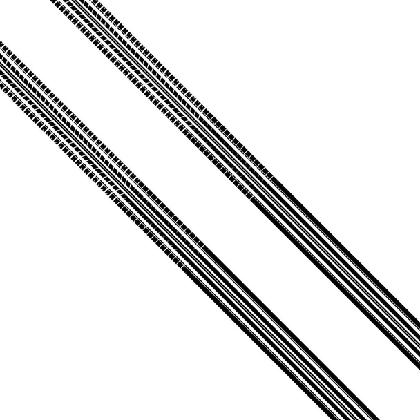 Reifenspur schwarze Bremsspur - Vektor, Bild