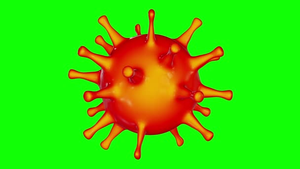 Rotating virus on green screen - Footage, Video