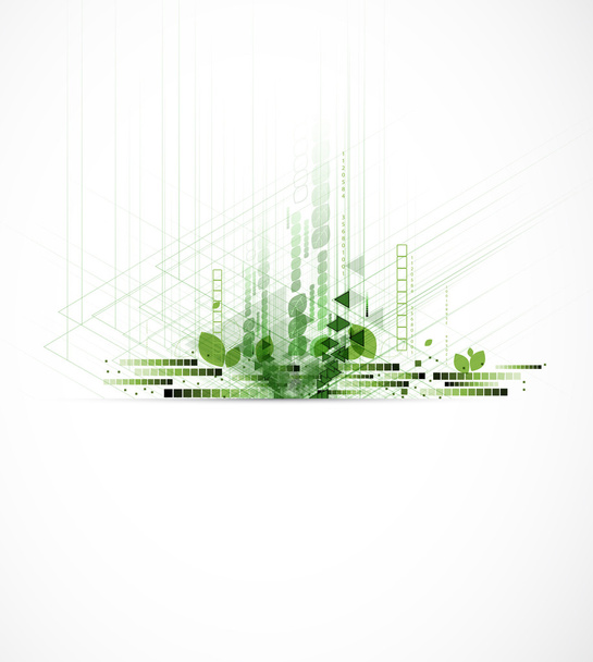 high tech eco green infinity computer technology concept backgro - Фото, изображение