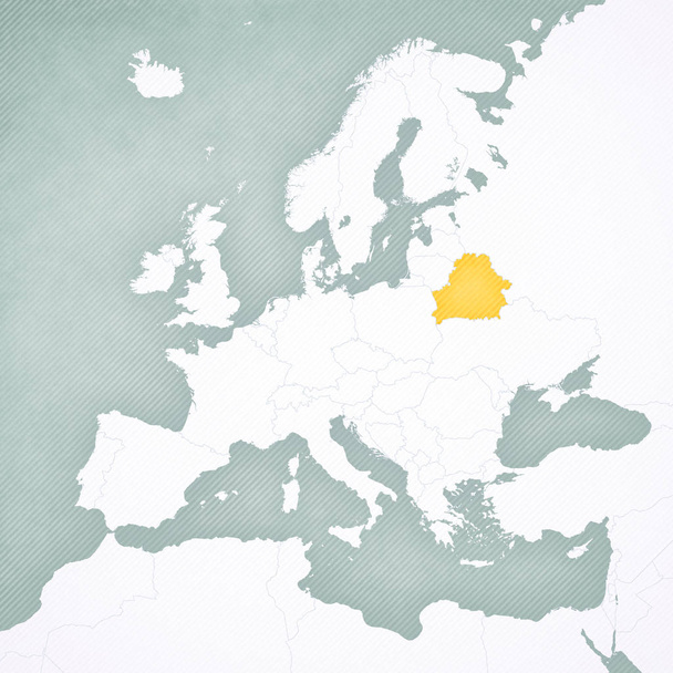 ヨーロッパ地図 - ベラルーシ - 写真・画像