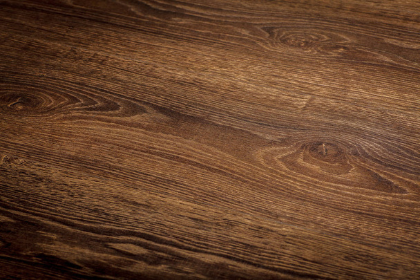 きれいな暗い木製のテーブル表面。テキスト用のスペース - 写真・画像