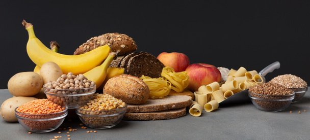Zdravá výživa potravin plná vláken a sacharidů - Fotografie, Obrázek