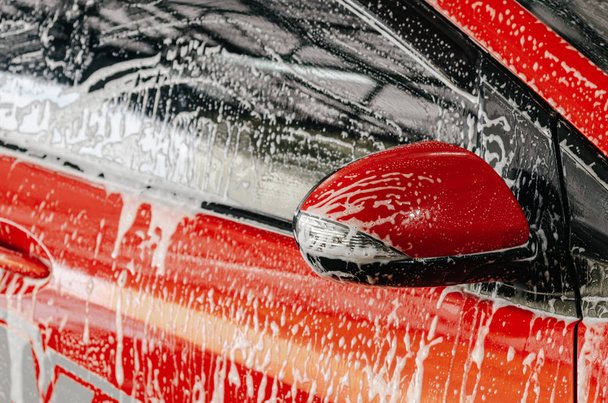 Myjnia samochodowa pęcherzyki - Zdjęcie, obraz