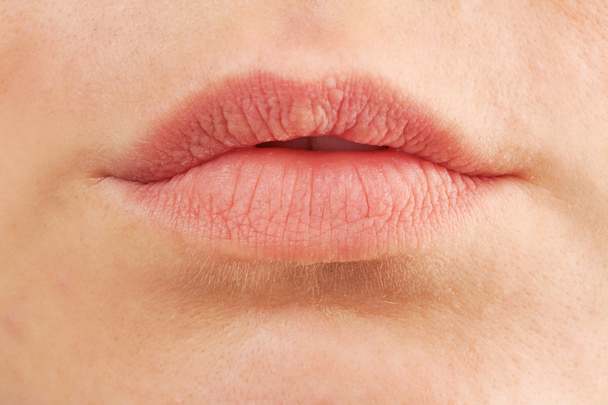 Close up shoot of lips young beautiful girl - Foto, Bild