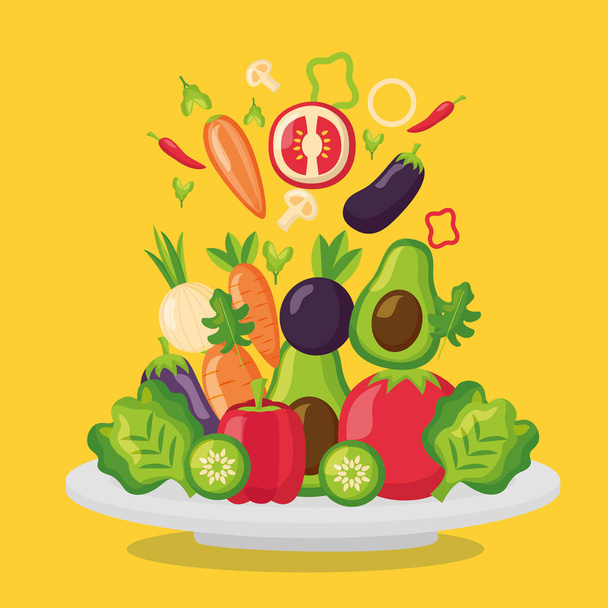 健康的で有機的な食品ベクターデザイン - ベクター画像