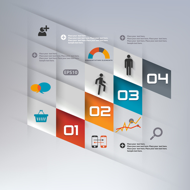 Step by step infographics illustration - Vetor, Imagem
