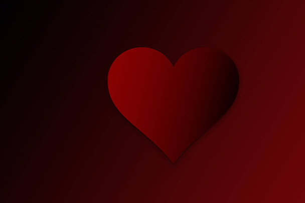 Valentine's Day Background with red Heart Shape as Love concept - Photo, Image