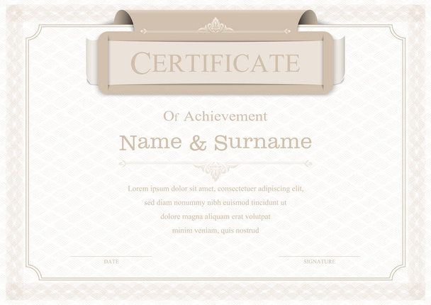 Certificate or diploma - Vector, Image