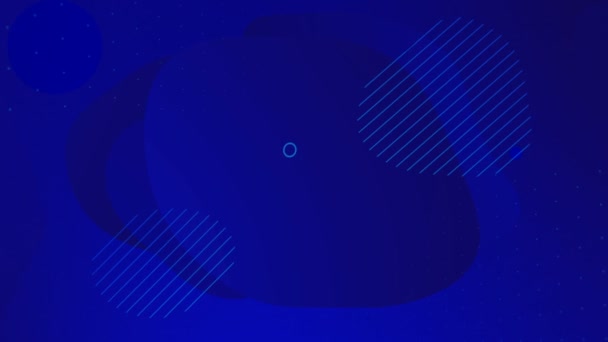 Looped Liquid Navy Blue Color animatie. Populaire moderne donkere abstracte achtergrond. Vloeiende gradiënt futuristische vormen motion design. Posters, presentatie achtergrond. Perfect voor wit tekstkader logo - Video