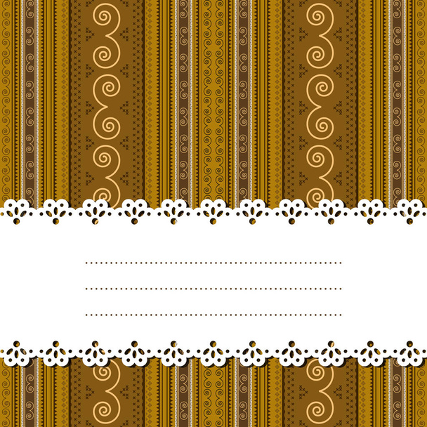 Sample text ribbon over african design - Vektor, obrázek