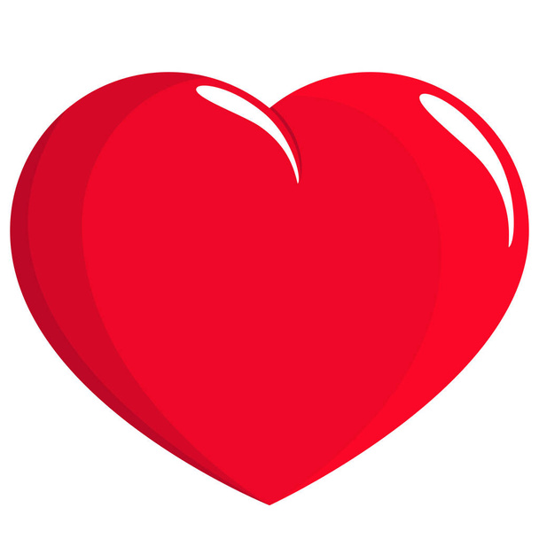 Red heart. Vector illustration - Vector, Image