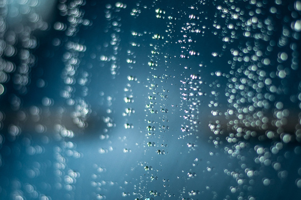 Drops of water on glass - 写真・画像