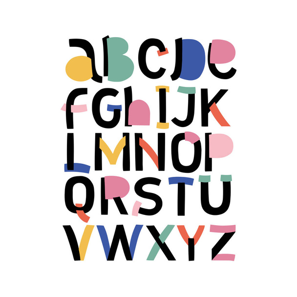 creative vector abc alphabet minimal hand drawn - Vektori, kuva