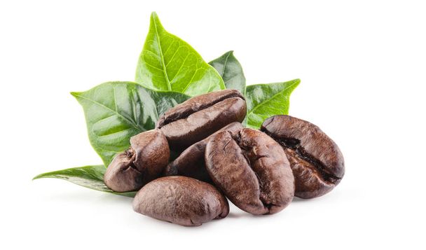 Coffee beans isolated on white background with clipping path - Photo, Image