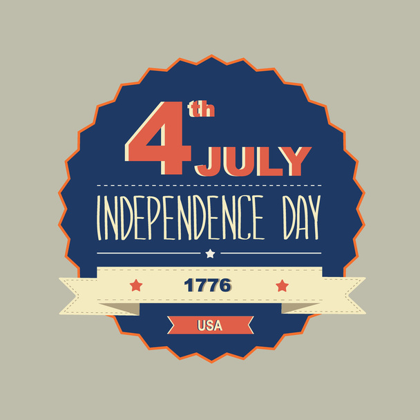 Poster 4 July Independence Day.Typography. - Foto, imagen