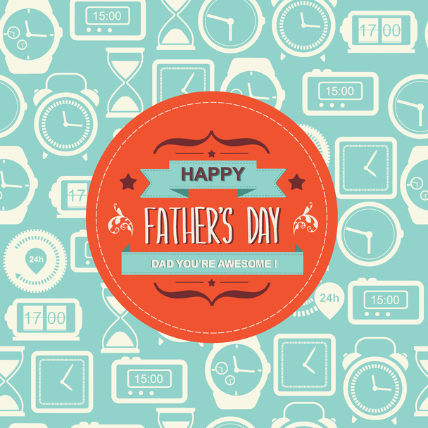 Poster Happy father's day.Typography.Vect or illustration. - Zdjęcie, obraz