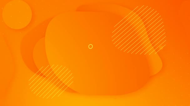 Looped liquido colore giallo caldo animazione autunnale. Halloween moderno sfondo astratto arancione. Fluido gradiente forme futuristiche motion design.Estate vendita poster finale, presentazione. Cornice testo bianco
 - Filmati, video