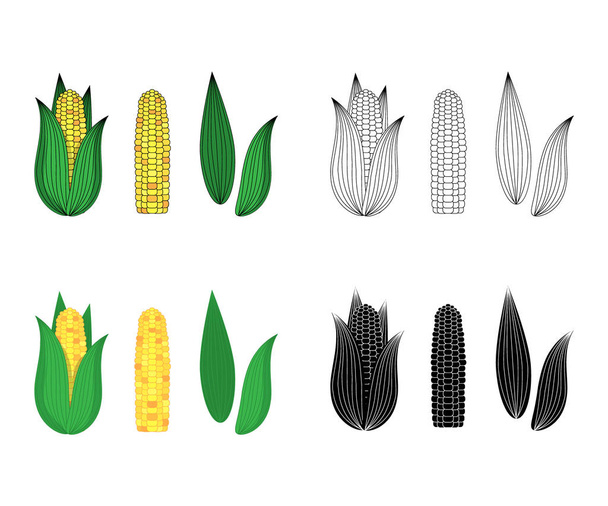 Icone di mais. Illustrazione vettoriale per design e web
 - Vettoriali, immagini