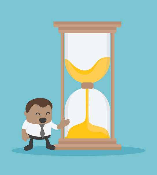 Африканские предприятия предлагают песочные часы тем, кому нужно время
. - Вектор,изображение