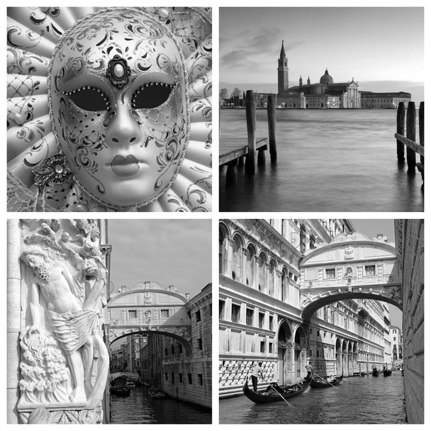 památky Benátek koláž - Fotografie, Obrázek