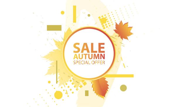 Autumn background template brushes Orange yellow Sale Final - Vecteur, image