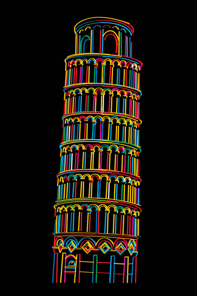 Pisa tower sketch - Wektor, obraz