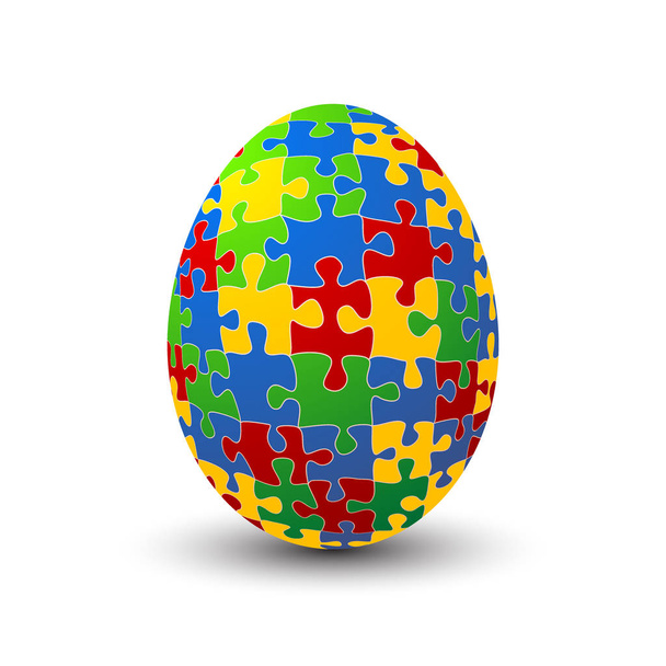 Puzzle egg - Vector, afbeelding