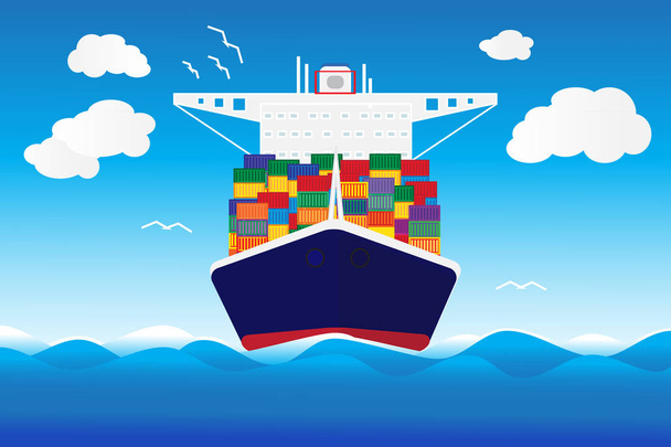 貨物船のベクトル - ベクター画像