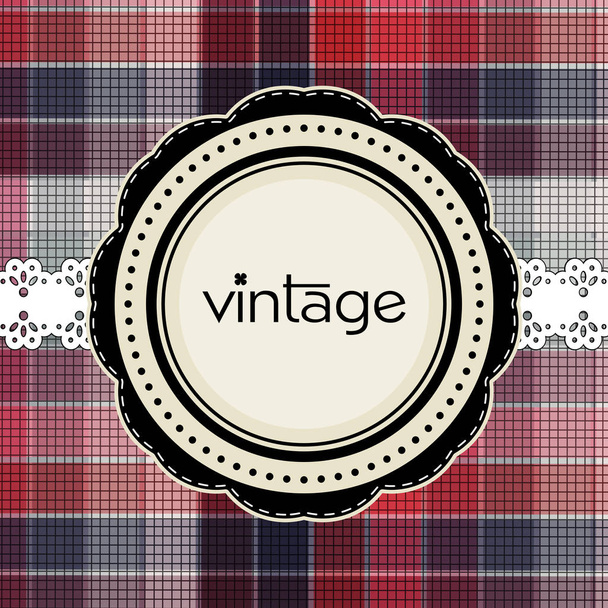 A vintage greeting card template - Vector, imagen