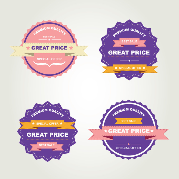 Set of labels Best sale illustration. - Foto, Imagem